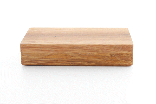 Animated close-up of sandblasted oak wood finish by Anonymia
