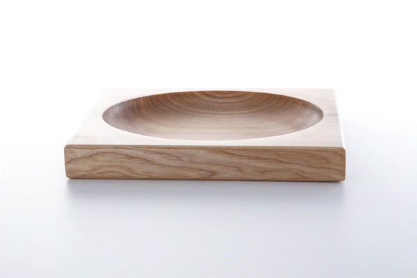Animated close-up of oiled ash wood finish by Anonymia, close-up view