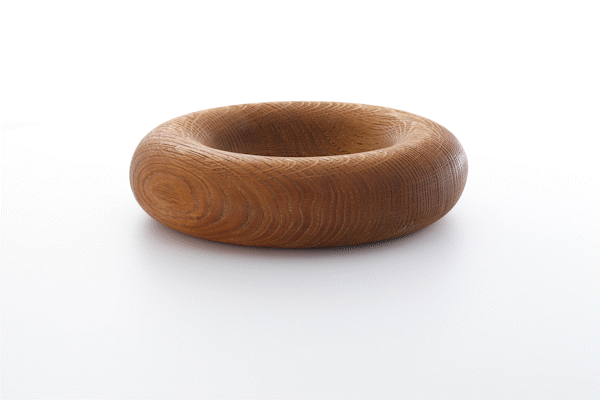 Animated close-up of sandblasted oak wood finish by Anonymia, styled shot
