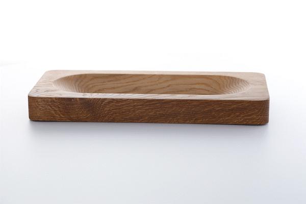 Animated close-up of sandblasted oak wood finish by Anonymia, alternate angle
