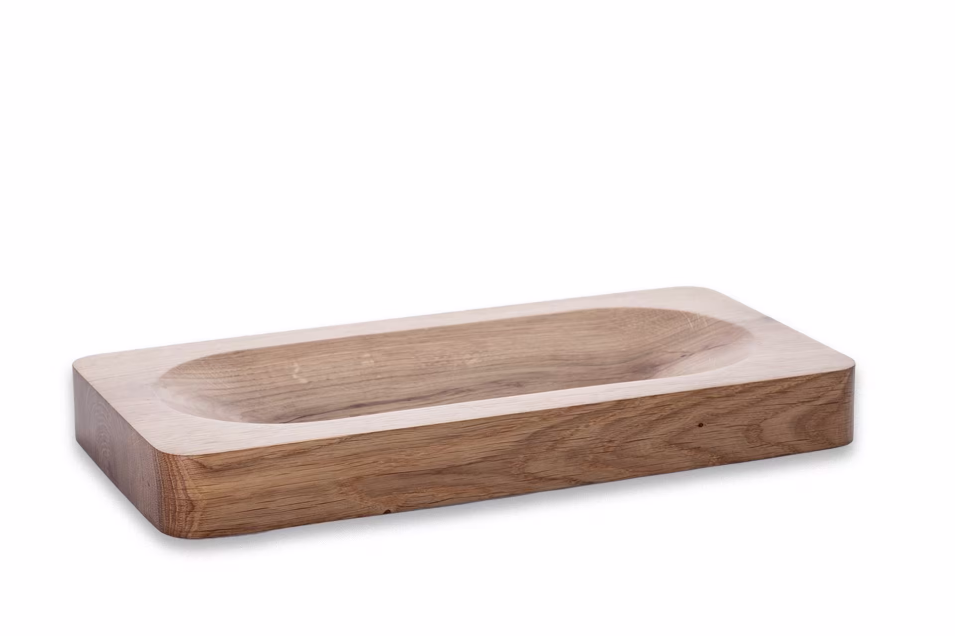 Anonymia's Chif oiled oak multipurpose tray, handcrafted Scandinavian design piece