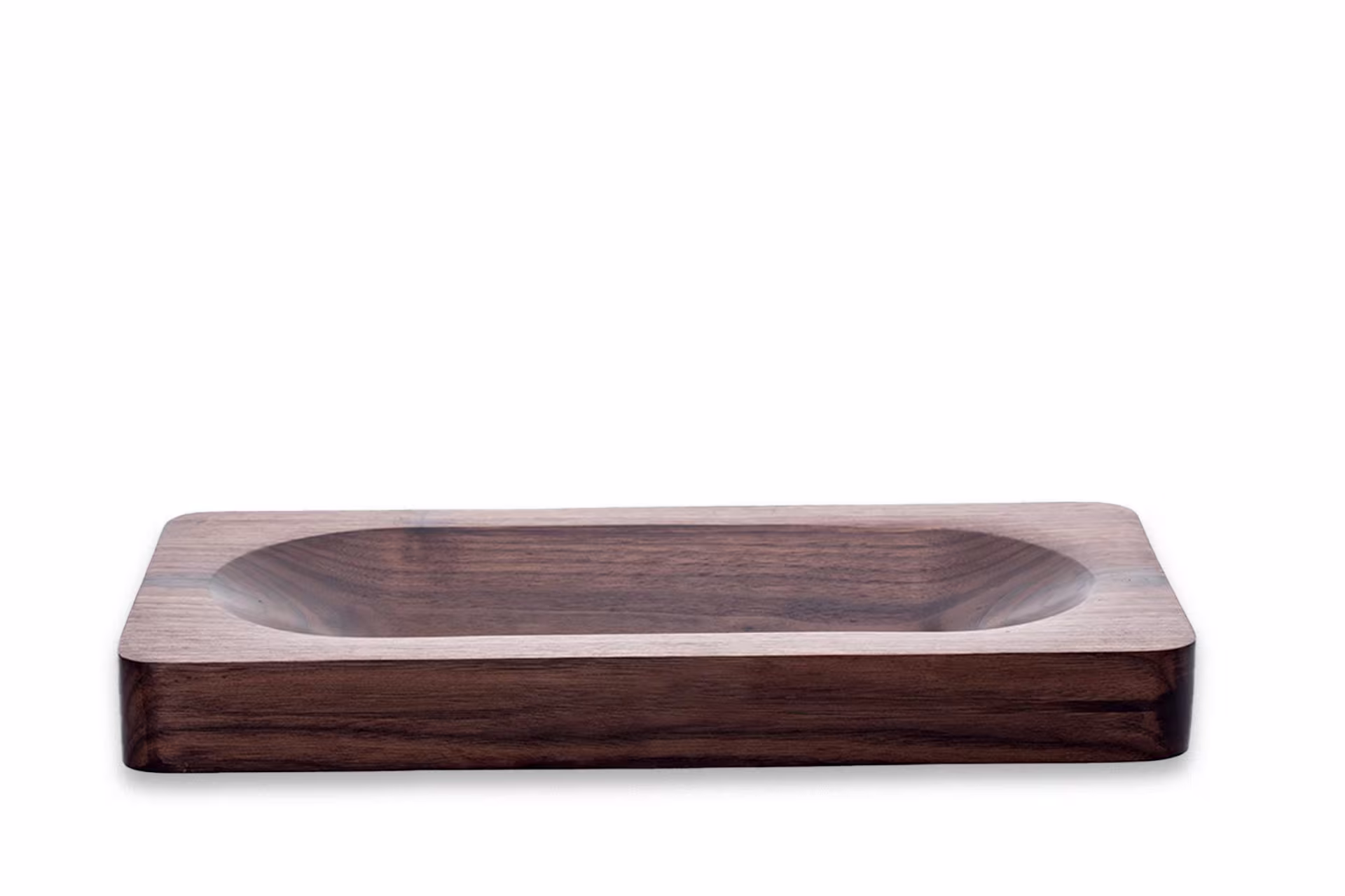 Handmade Chif walnut multipurpose tray by Anonymia, Danish design studio