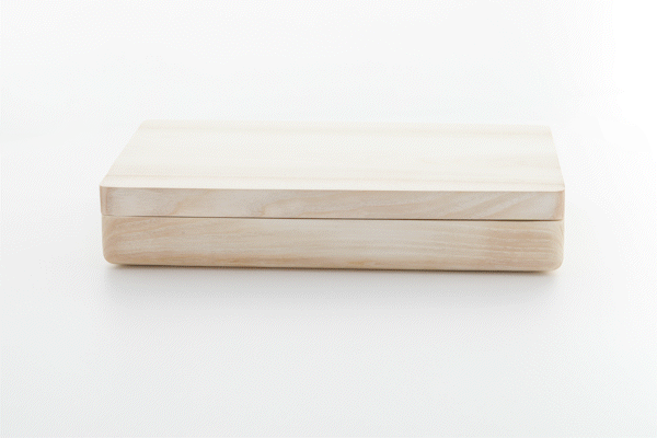Glagk bleached ash box with lid by Anonymia, 360 degree animated view