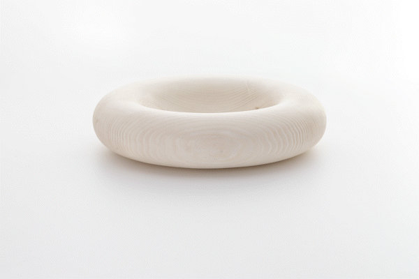 Twyrrl bleached ash bowl by Anonymia, 360 degree animated view