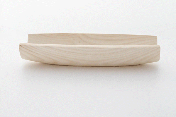 Vrull bleached ash bowl by Anonymia, 360 degree animated view