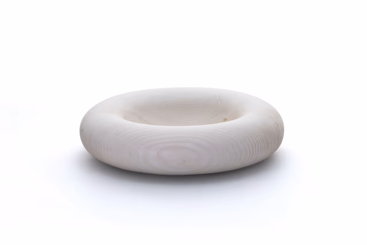Solid sandblasted oak Chif multipurpose tray handmade by Anonymia studio