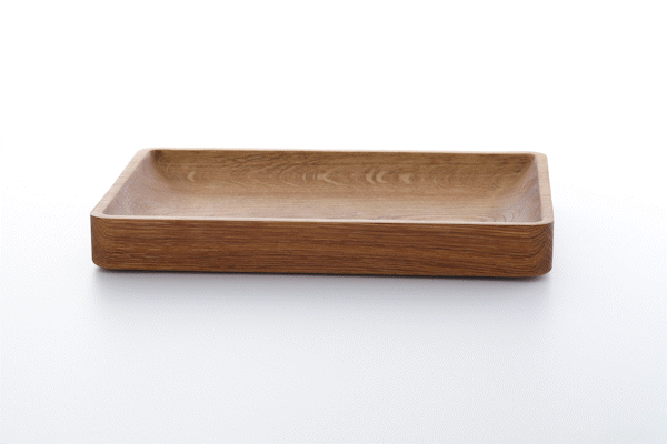Animated close-up of sandblasted oak wood finish by Anonymia, product detail view