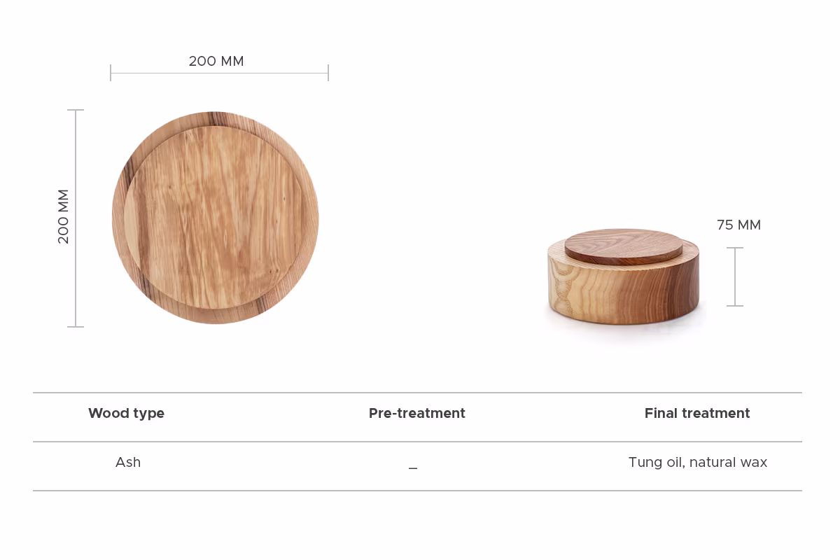 Oiled ash Swits wooden piece, Anonymia