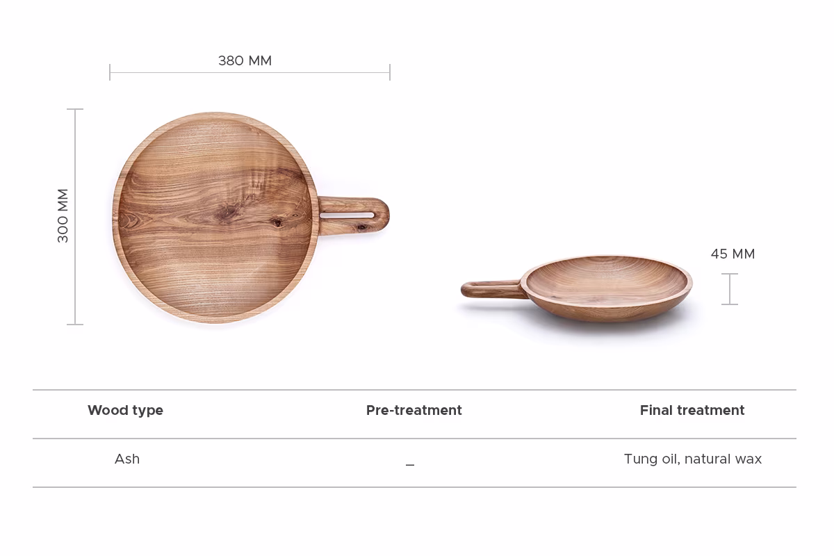 Oiled ash Klink platter, Anonymia