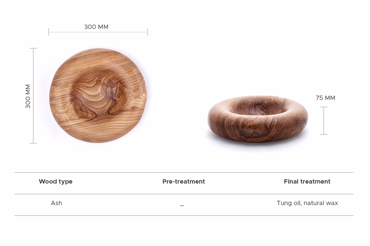 Oiled ash Twyrrl bowl, Anonymia