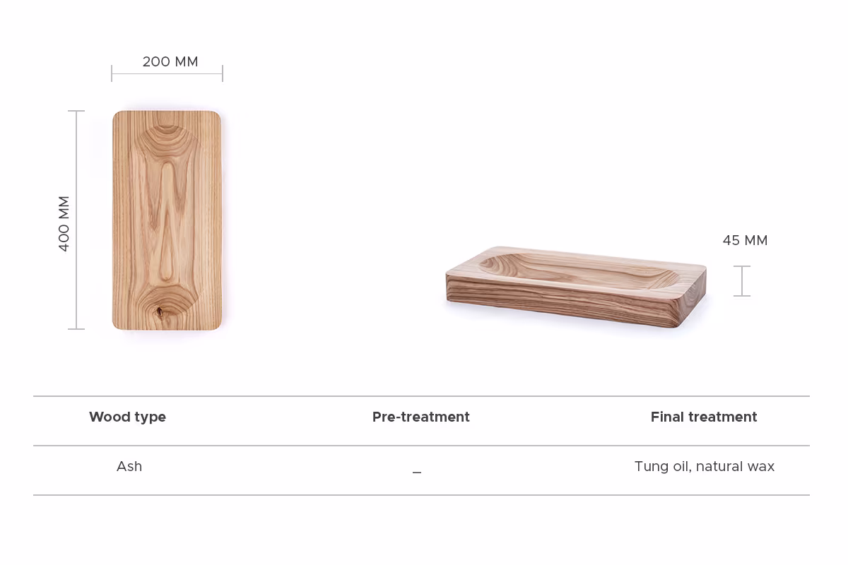 Oiled ash Chif tray, Anonymia
