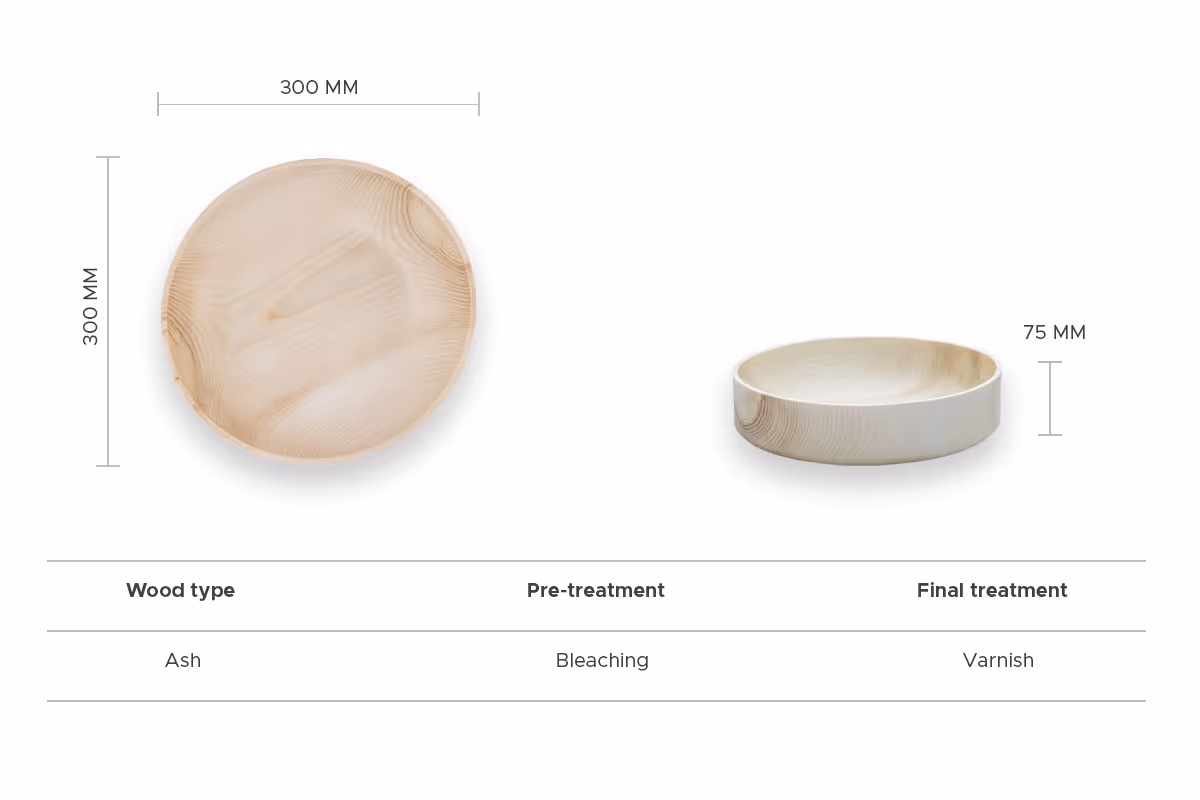 Bleached ash Dungk bowl, Anonymia
