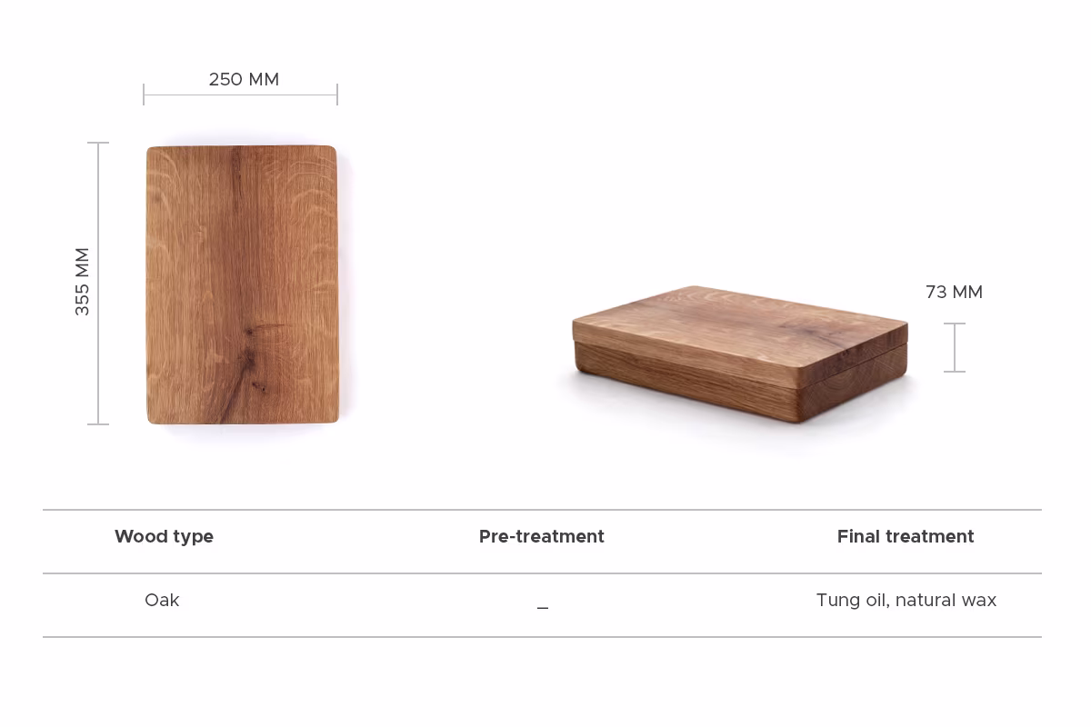 Oiled oak Glagk box, Anonymia
