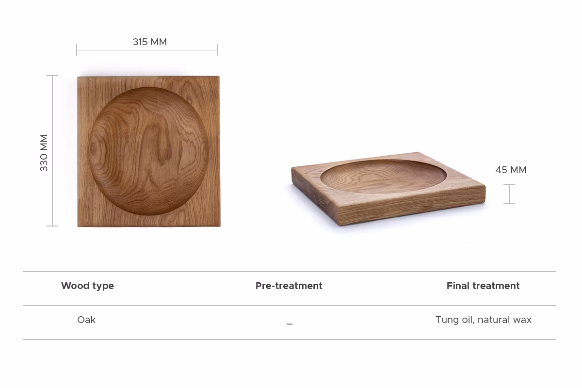 Oiled oak Flit plate, Anonymia