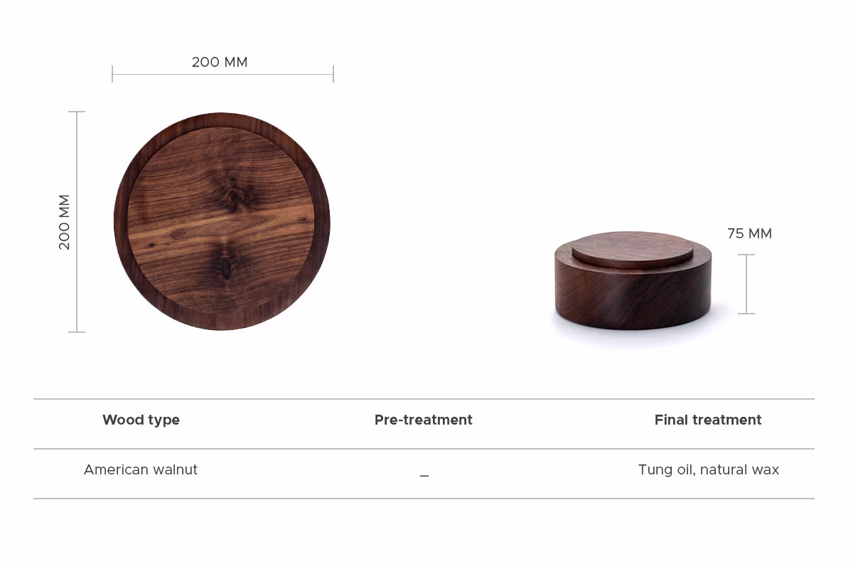 Walnut Swits wooden piece, Anonymia