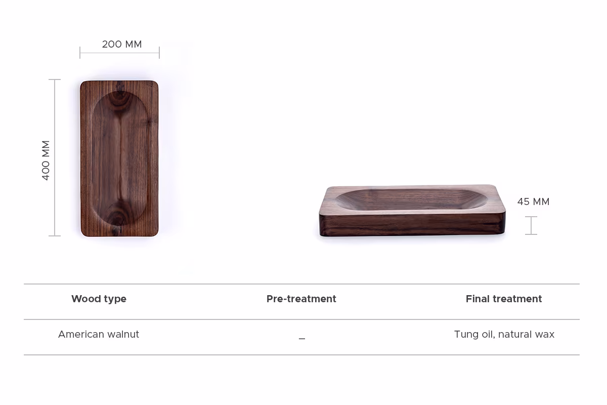 Walnut Chif tray, Anonymia
