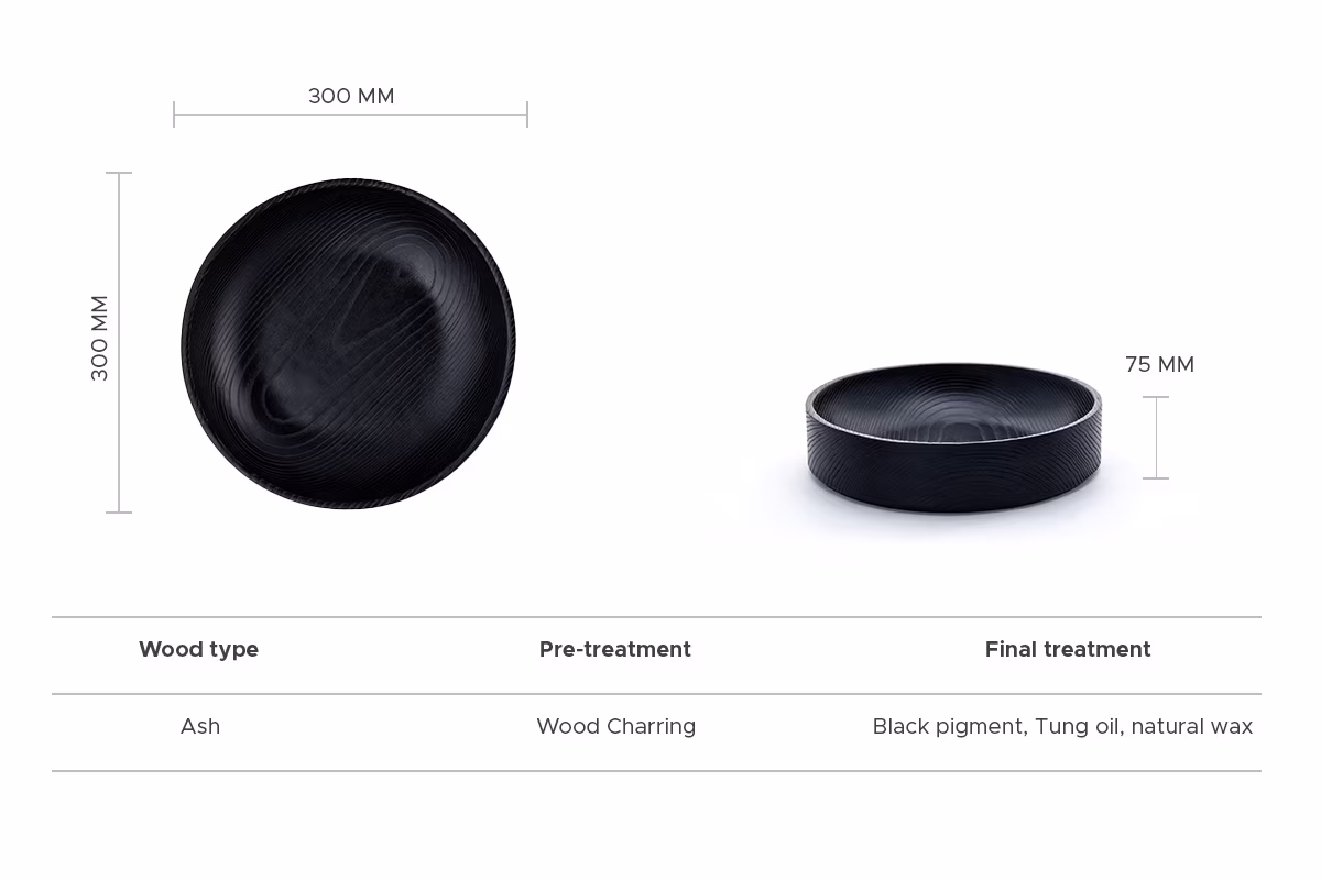 Dungk yakisugi minimalist bowl handcrafted by Anonymia for the home