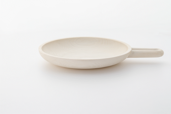 Klink bleached ash platter by Anonymia, 360 degree animated view