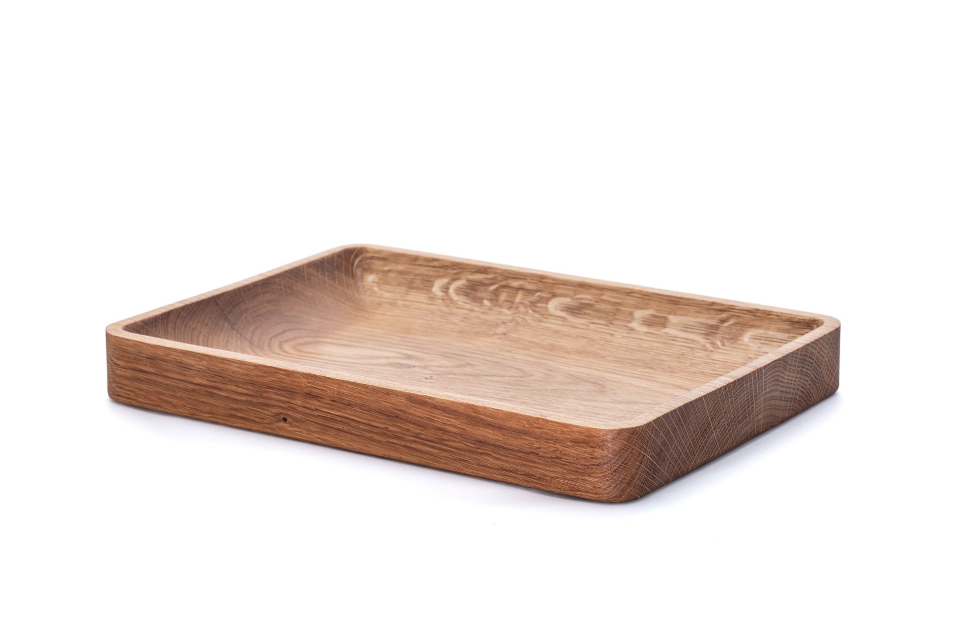Nokk small tray in sandblasted oak by Anonymia