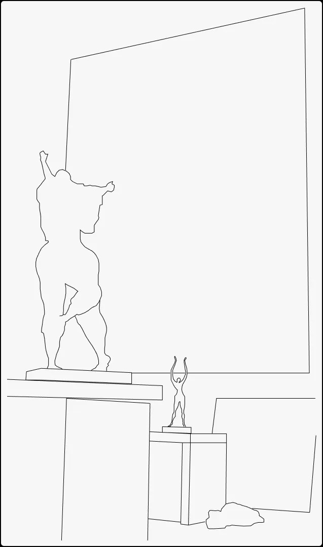 Blue Gallery art sketch