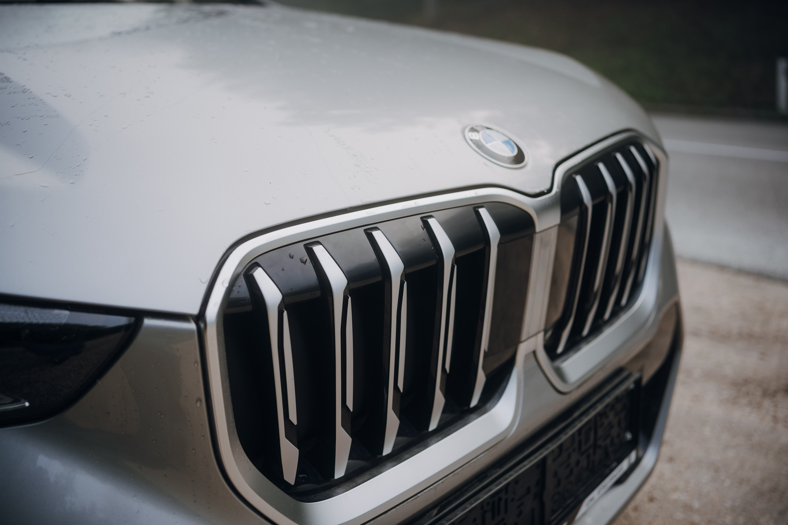 BMW Niere des X1 mit vertikalen Streben, Nahaufnahme