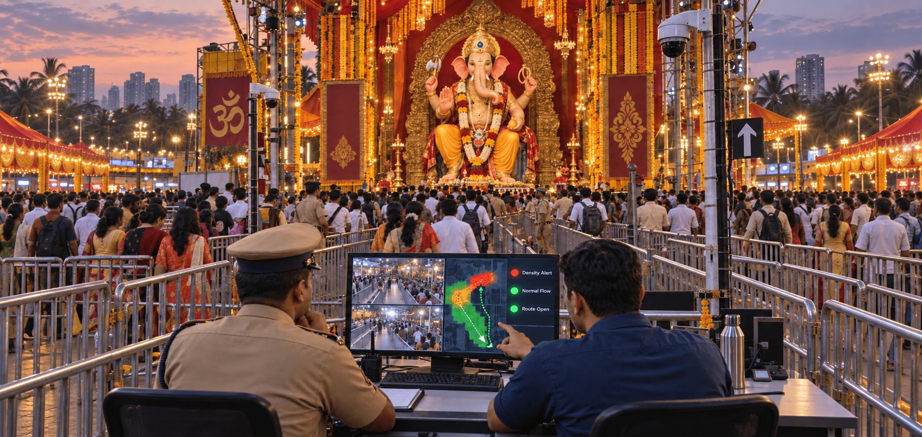 How AI Crowd Management Can Help Manage Large Ganesh Utsav Gatherings