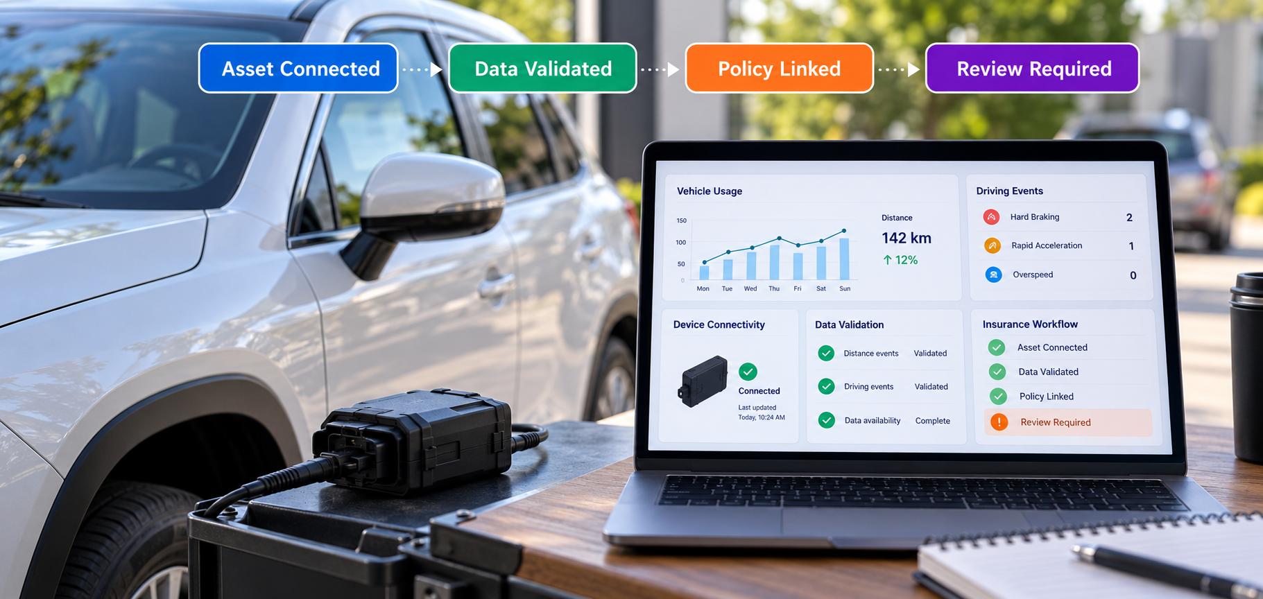 Designing Usage-Based Insurance Platforms with Connected Asset Data