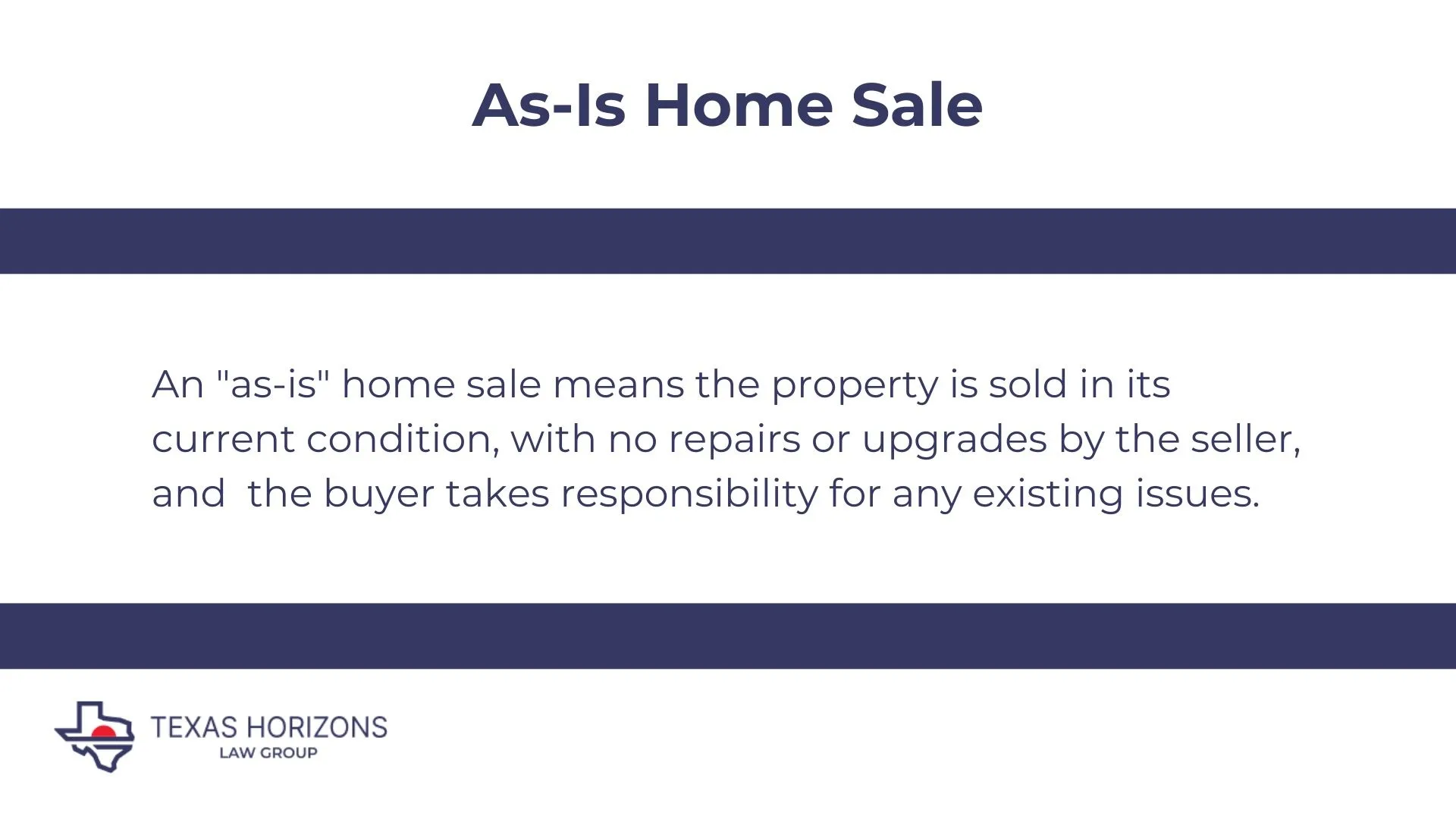 As-Is Home Sale