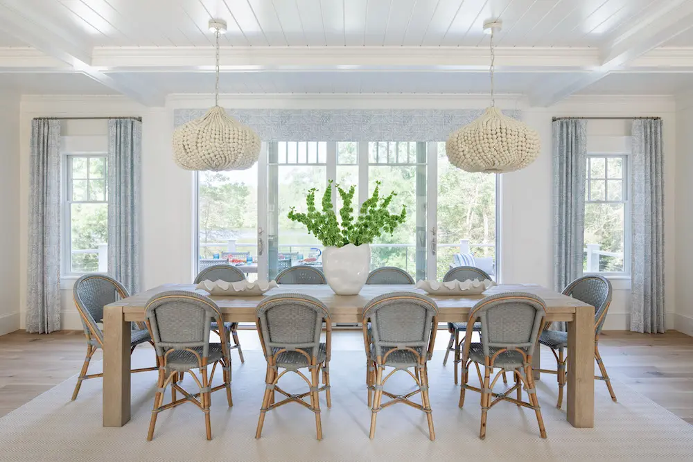 Brightly lit modern dining room
