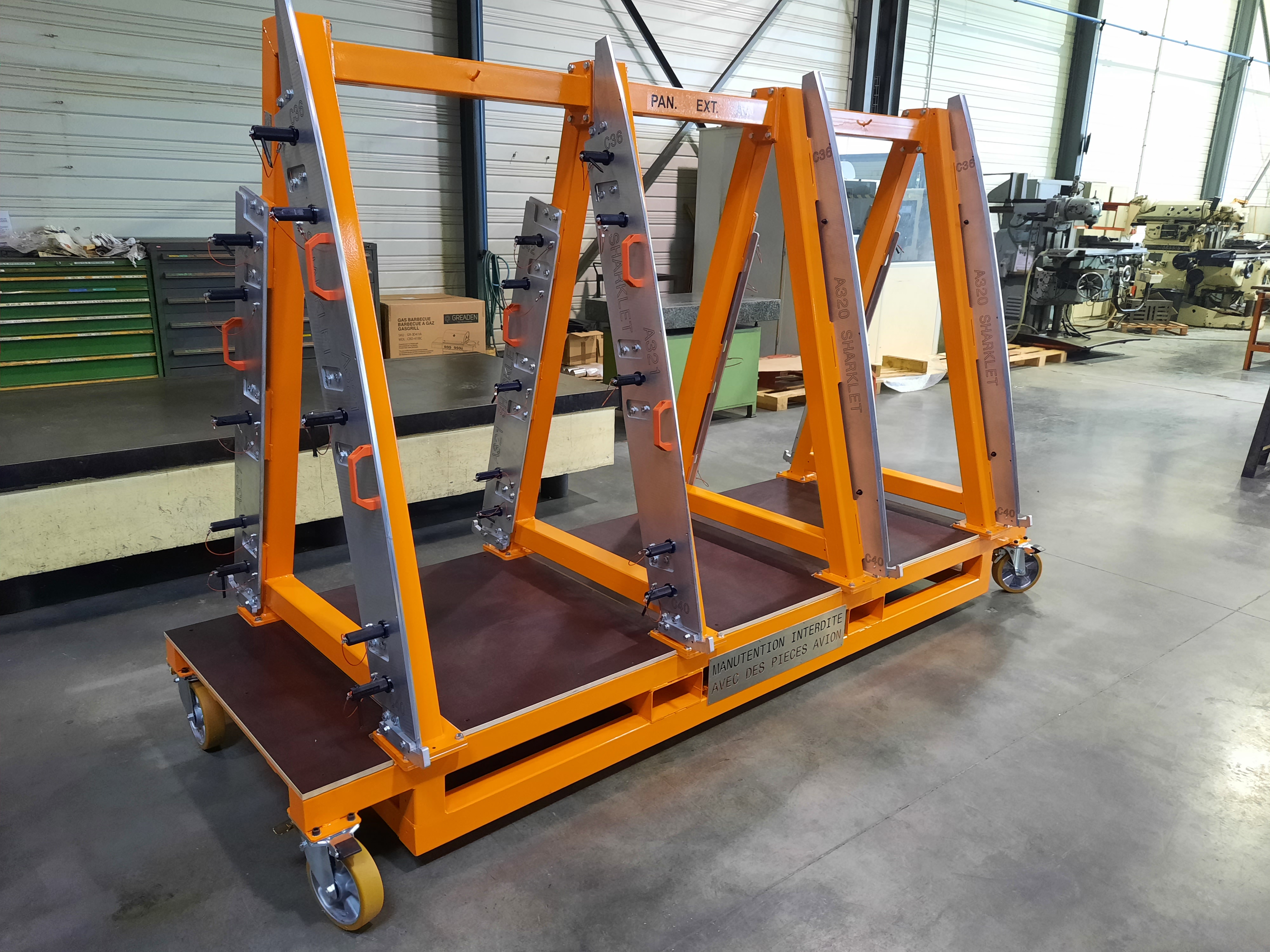 Outillage de contrôle géométrique de précision, conçu pour la validation dimensionnelle de pièces aéronautiques