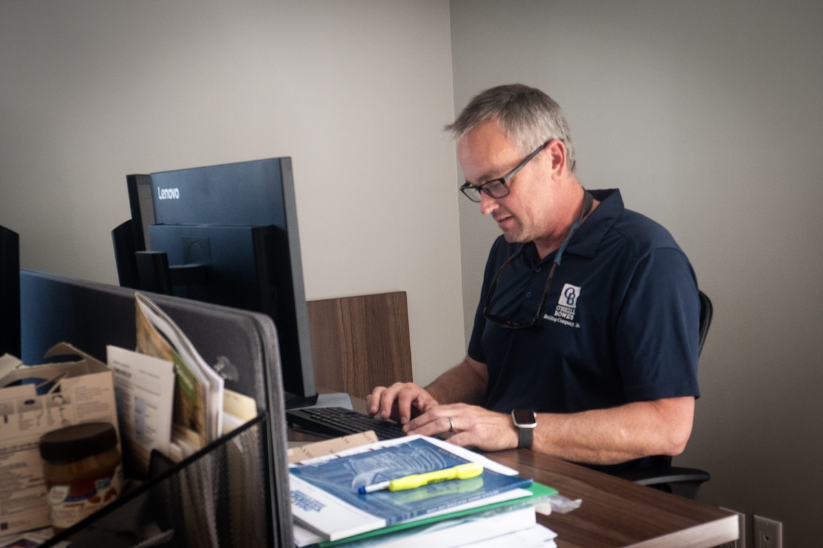 Alec Peters, Project Superintendent at O'Neill Bowes Building in Osterville MA