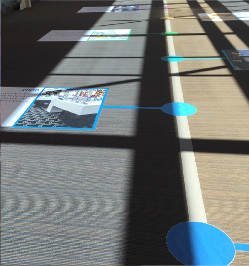 Imprint's branded timeline exhibit guides attendees through Seacret's history at the conference