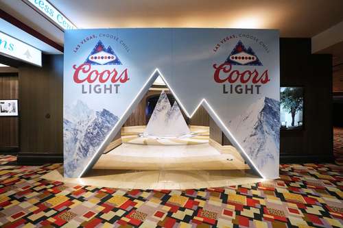 Imprint's Coors Light photo backdrop for Molson Coors' Big Game hospitality event