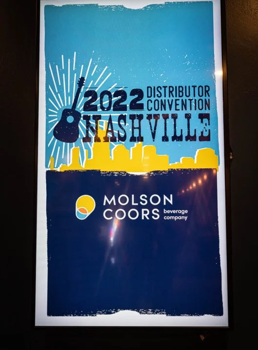 Imprint's event branding welcomes attendees to the Molson Coors Distributor Convention in Nashville