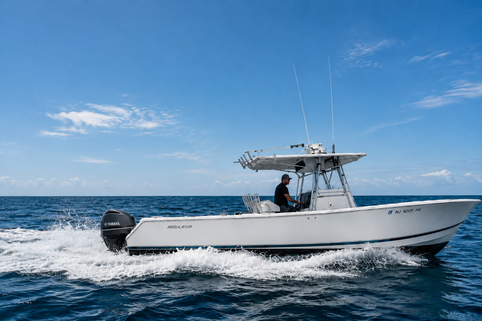 Way Overboard sportfishing boat at sunset off Belmar, NJ