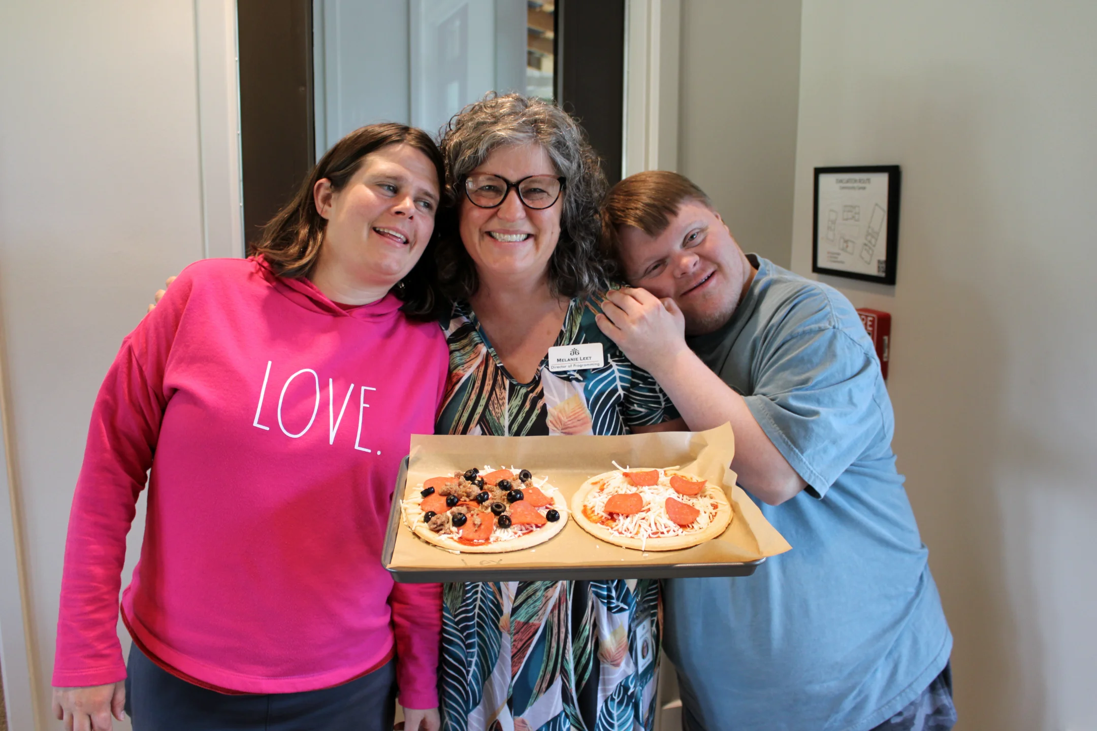 Neighbors and volunteers at Amber Grace