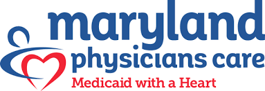 Maryland Physicians Care logo with heart symbol and tagline Medicaid with a Heart.