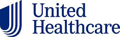 UnitedHealthcare logo with stylized blue shield and text.