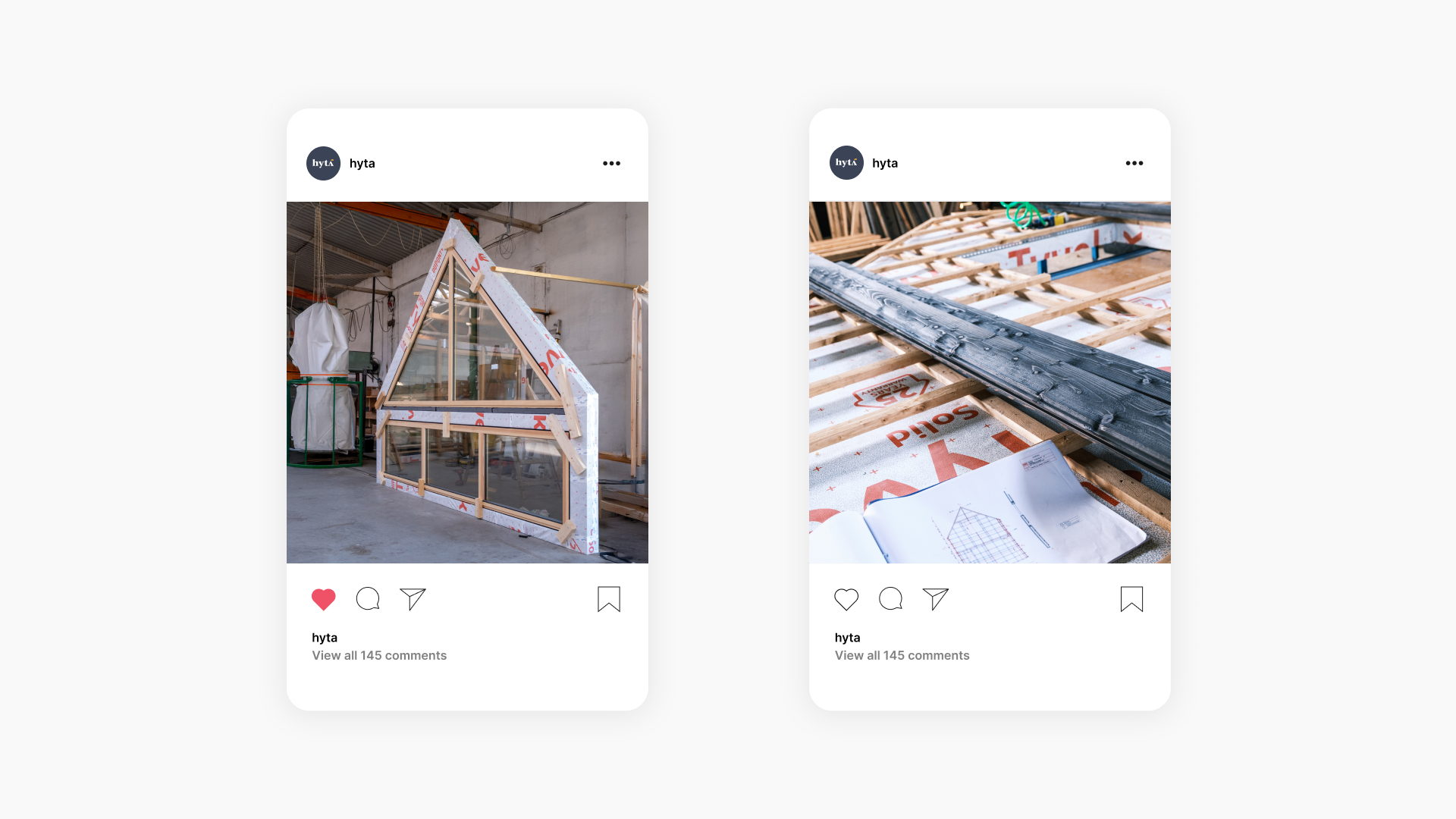 Hyta Instagram post – natural wood architecture inspiration by Recreate