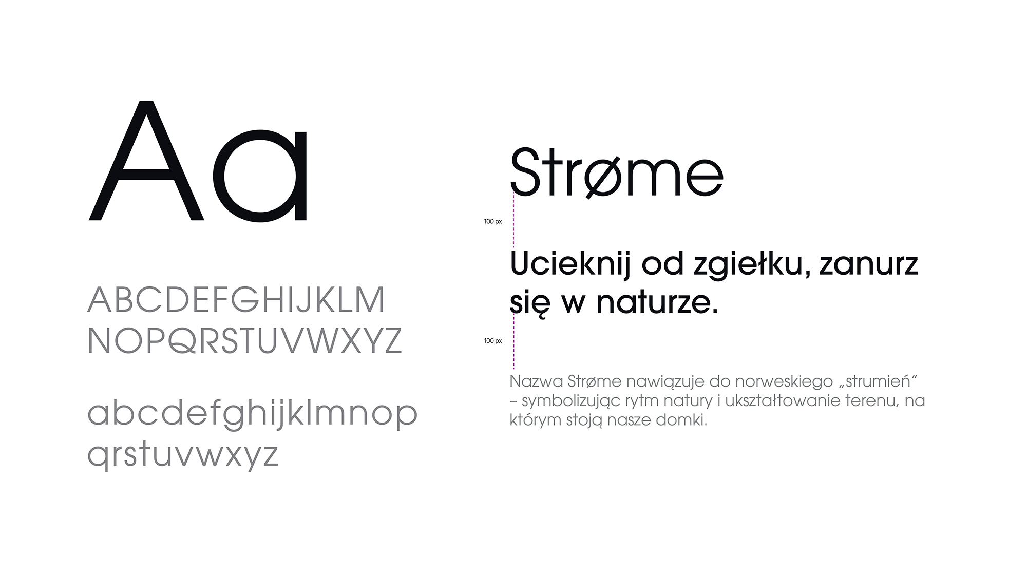 Strome typography and color palette – brand guidelines by Recreate