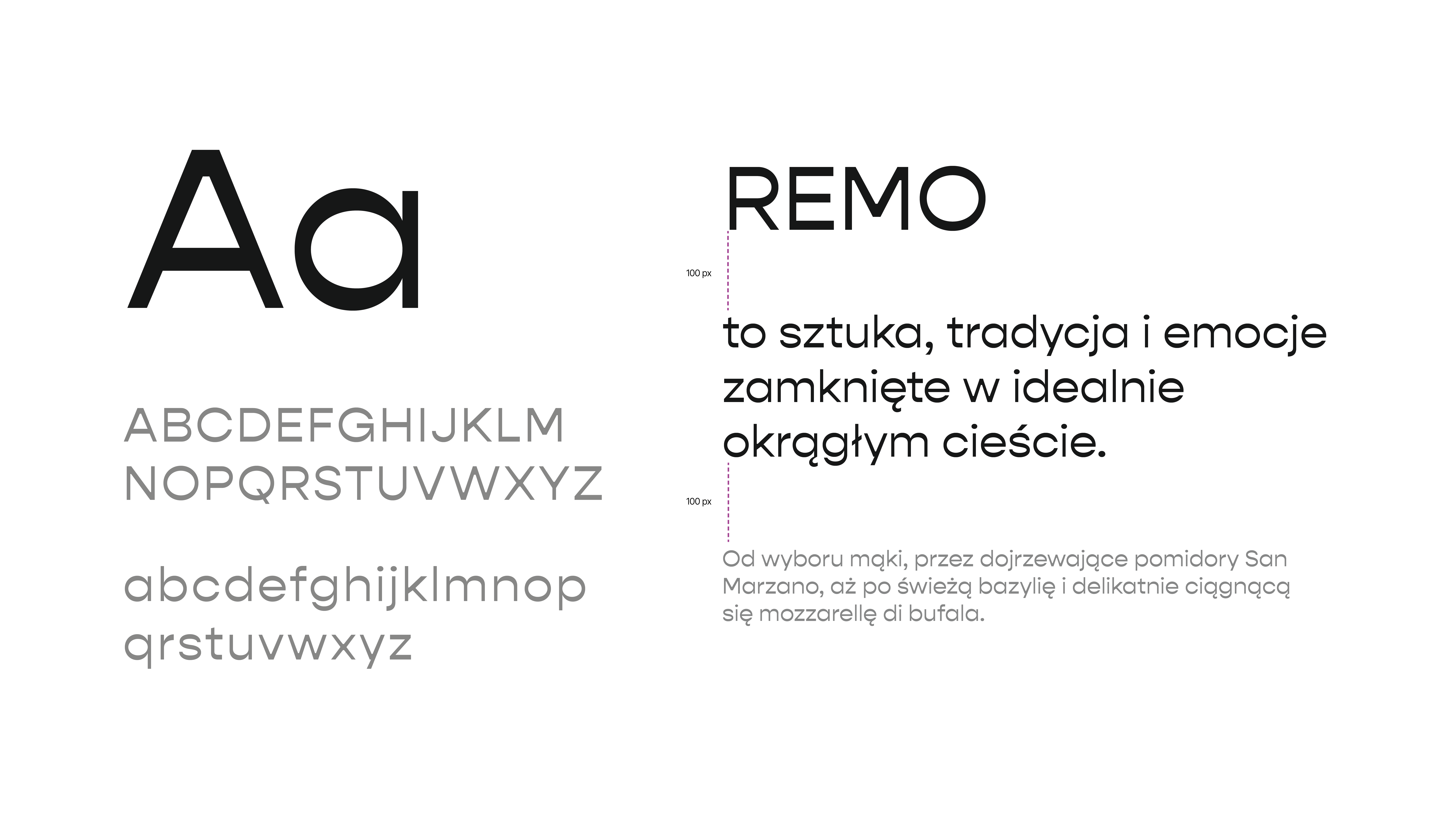 Remo typography and color palette – brand guidelines by Recreate