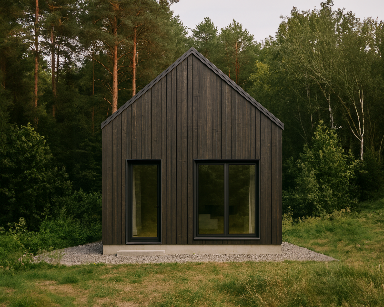 Brzegostan house visualization – minimalist architecture in greenery by Recreate