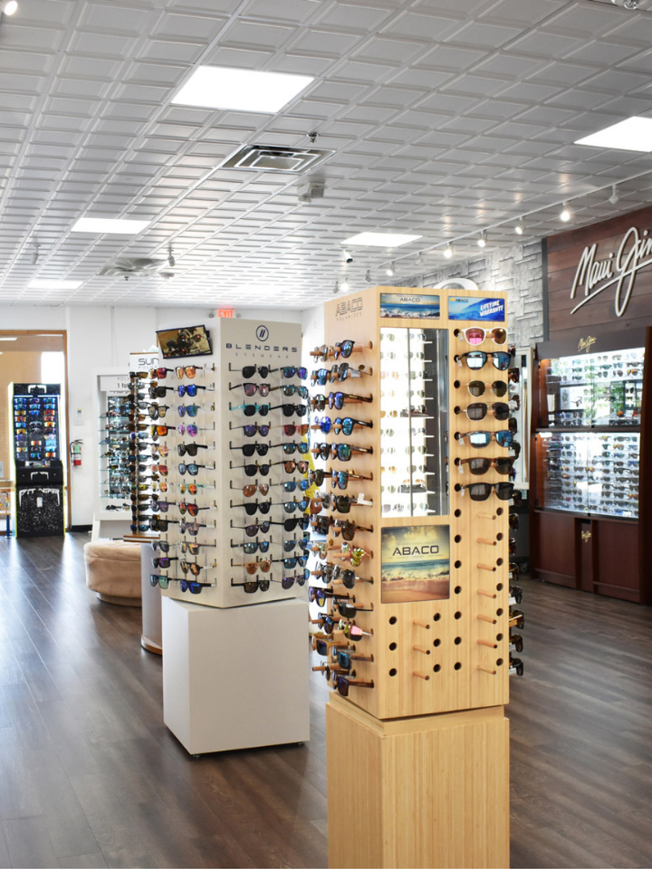 Wide selection of premium sunglasses inside Select Shades Allen Premium Outlets location