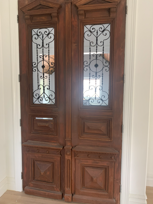 Raw hand-finished door