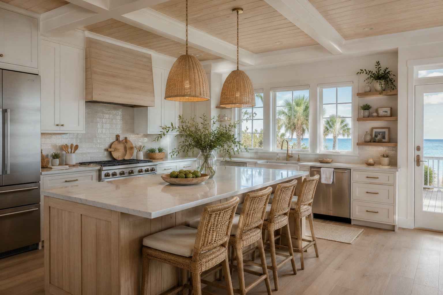 Beautifully staged Airbnb interior