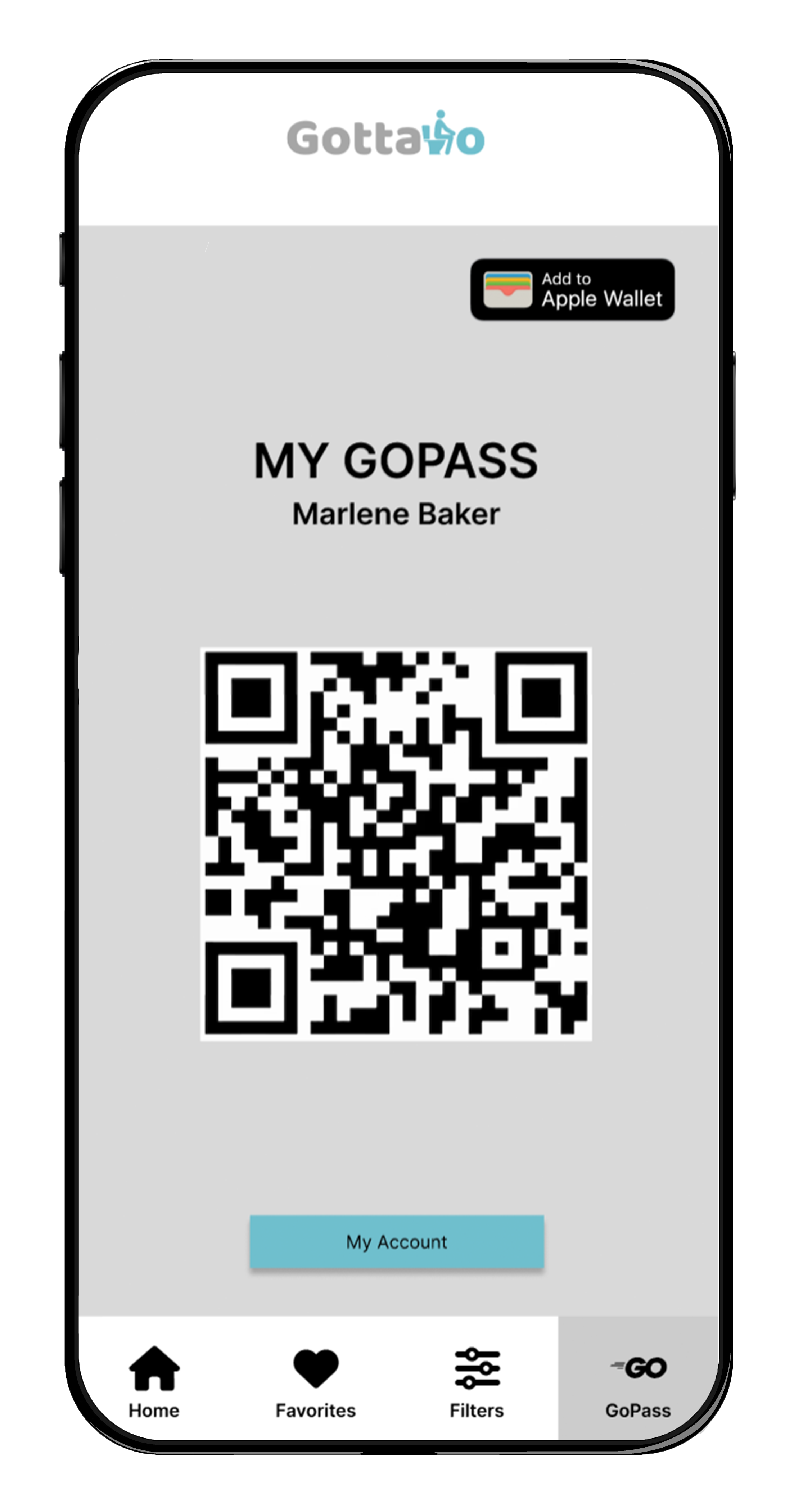 A mobile phone screen showing a QR code and some buttons