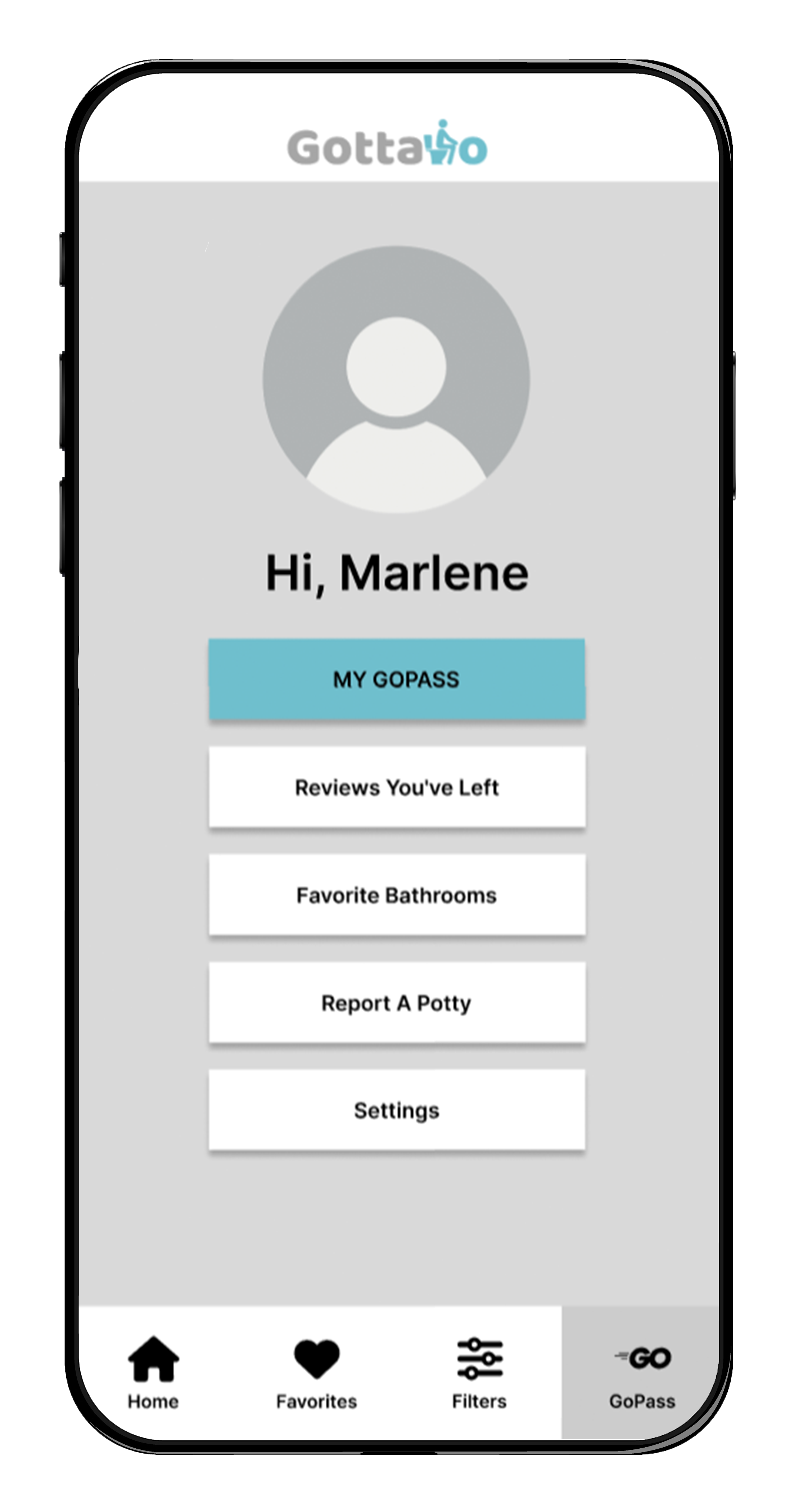 A mobile phone screen showing a placeholder photo and some buttons