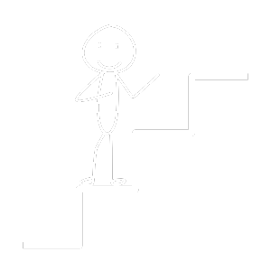 stick figure climbing stairs