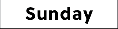 Sunday of the week.