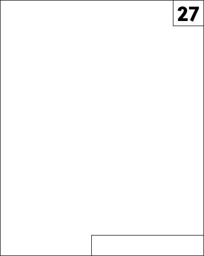 The twenty-seventh day of the month on a calendar.